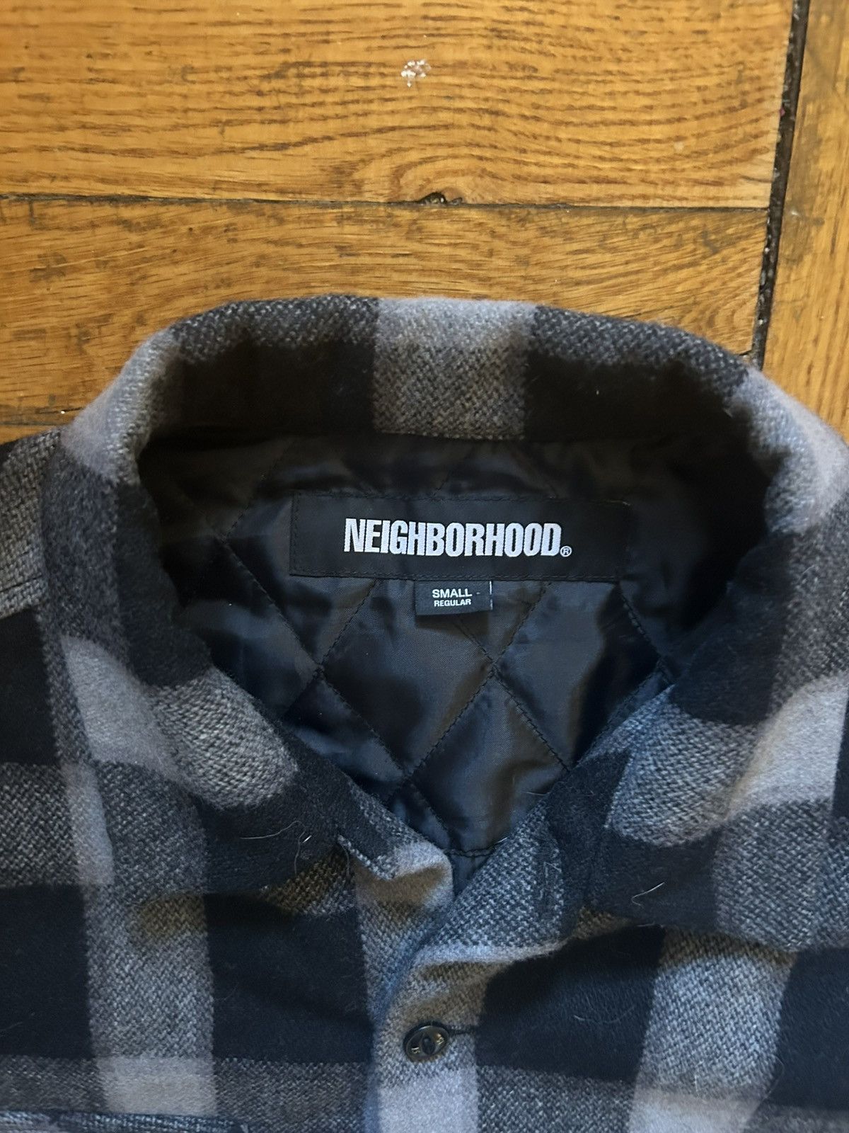 ジャケット・アウター NEIGHBORHOOD BUFFALO CHECK SH LS 22AW Neighborhood Buffalo Check Quilted Shirt Jacket M Gray 22AW