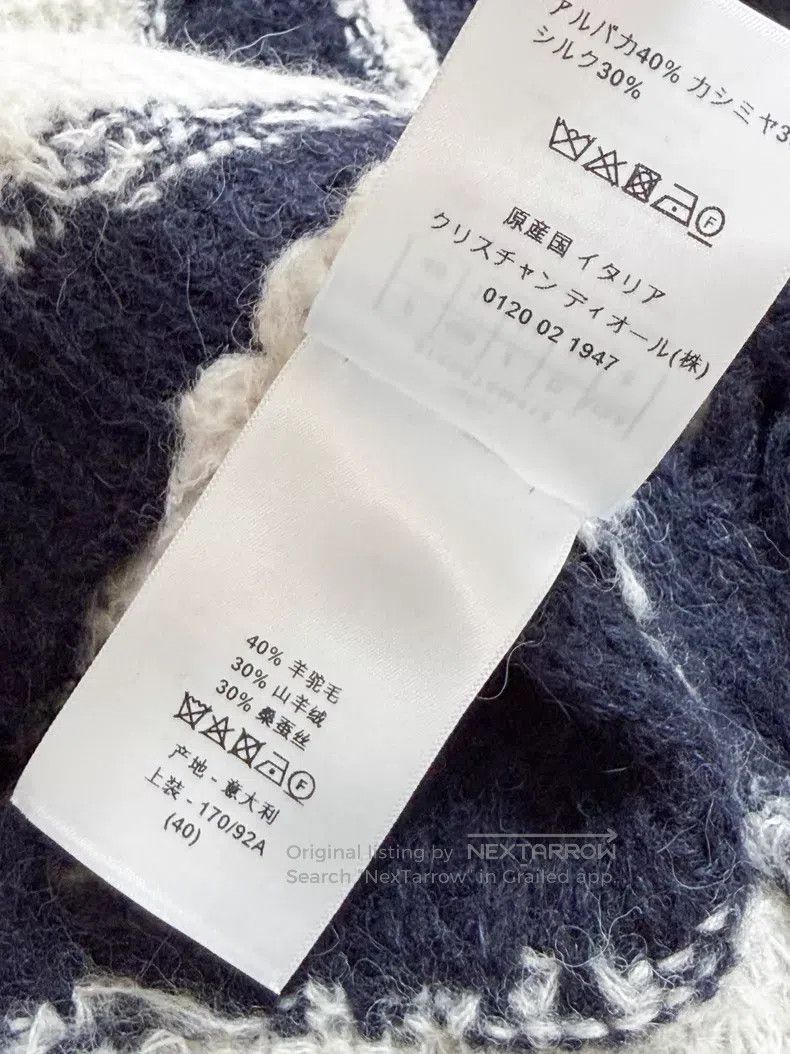 Dior Dior Striped hole design long-sleeved knitted sweater Size S / US 4 / IT 40 - 5 Thumbnail