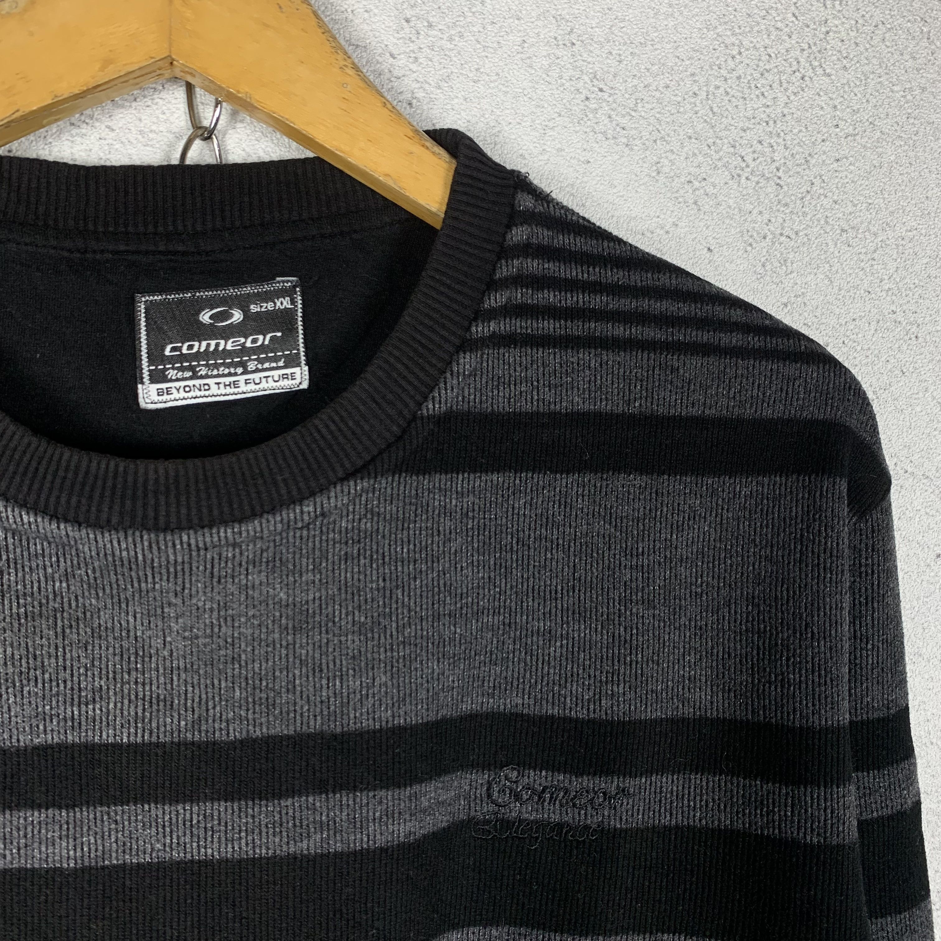 Japanese Brand Black Striped Jumper Sweater Size US M / EU 48-50 / 2 - 3 Thumbnail