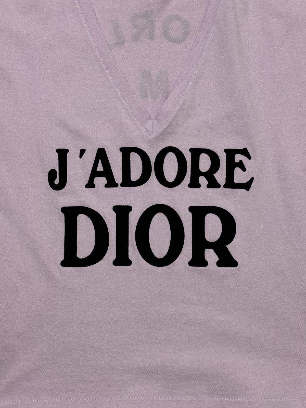Dior Christian Dior F/W 2003 "J'ADORE DIOR" V-neck T-Shirt Size XS / US 0-2 / IT 36-38 - 3 Thumbnail