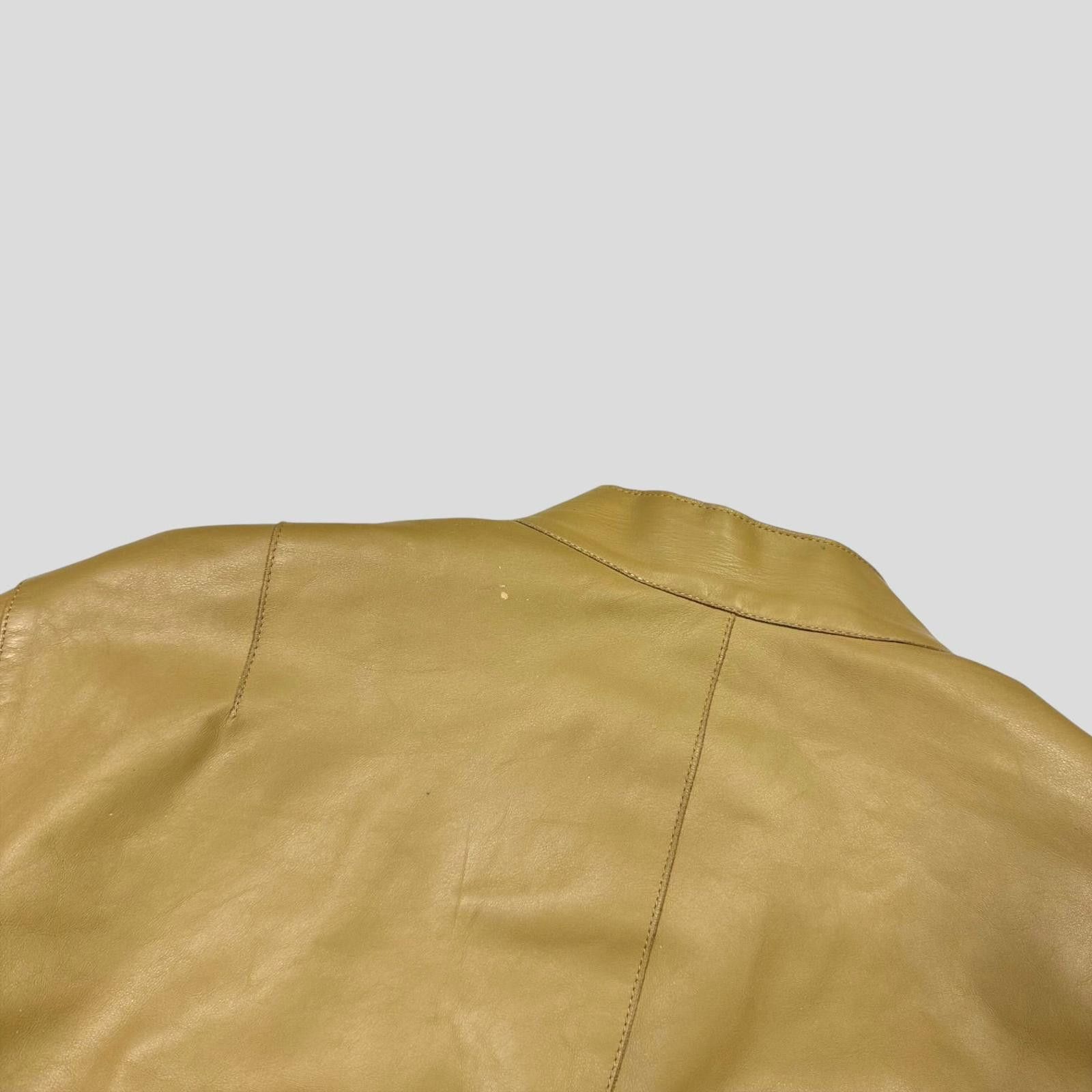Neil Barrett Neil Barrett AW00 Caramel Leather Moto Slingbag Jacket - L Size US L / EU 52-54 / 3 - 7 Thumbnail