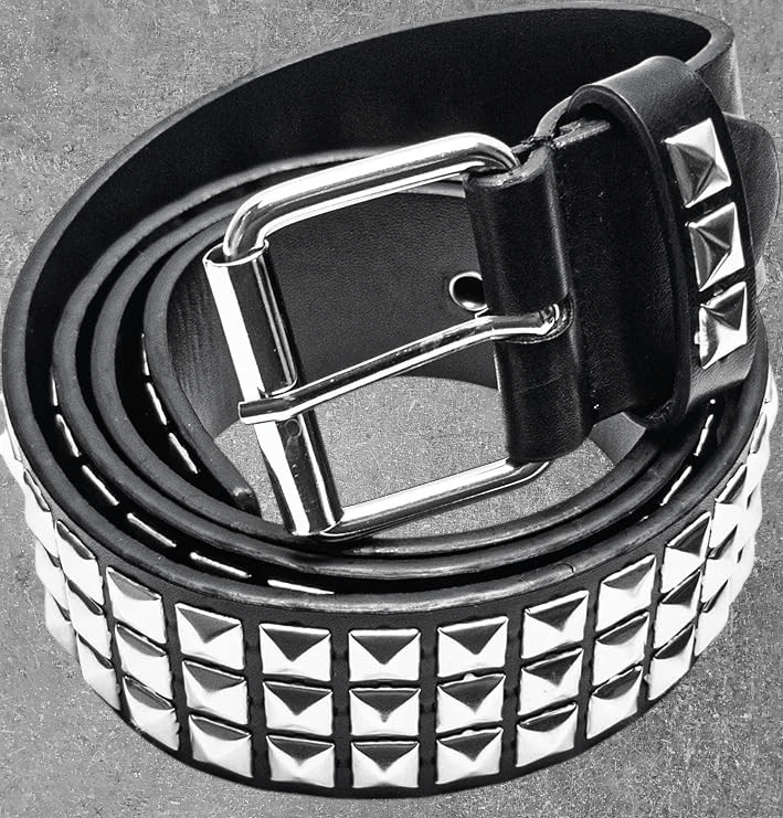 Other Punk Studded Belt Goth Y2K Black Pyramid Belt Size ONE SIZE - 1 Preview