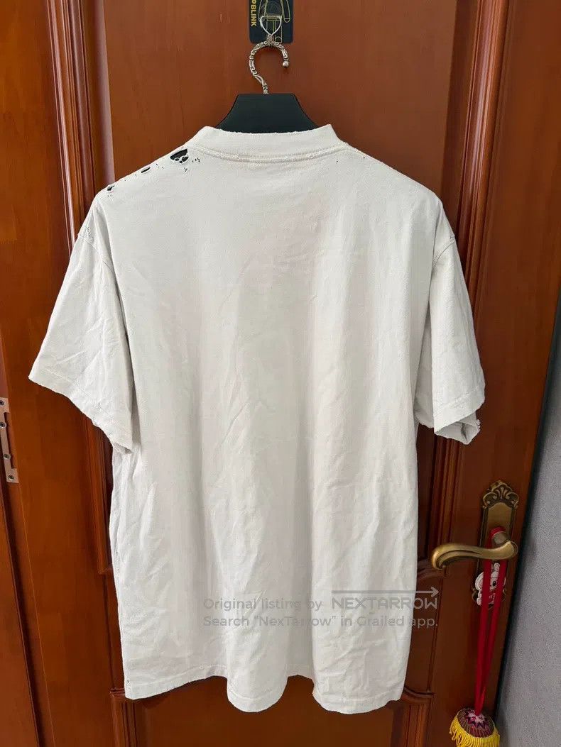 Balenciaga Balenciaga White Foamed Letter Short Sleeve T-Shirt Size US S / EU 44-46 / 1 - 2 Thumbnail