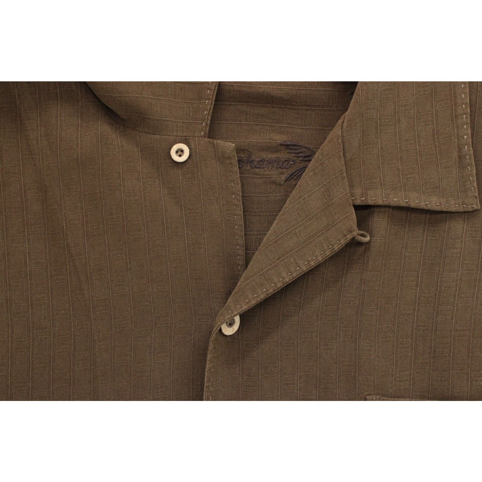 Tommy Bahama Tommy Bahama Hawaiian Shirt Mens Large Brown Silk Short Sleeve Button-Up Size US L / EU 52-54 / 3 - 3 Thumbnail