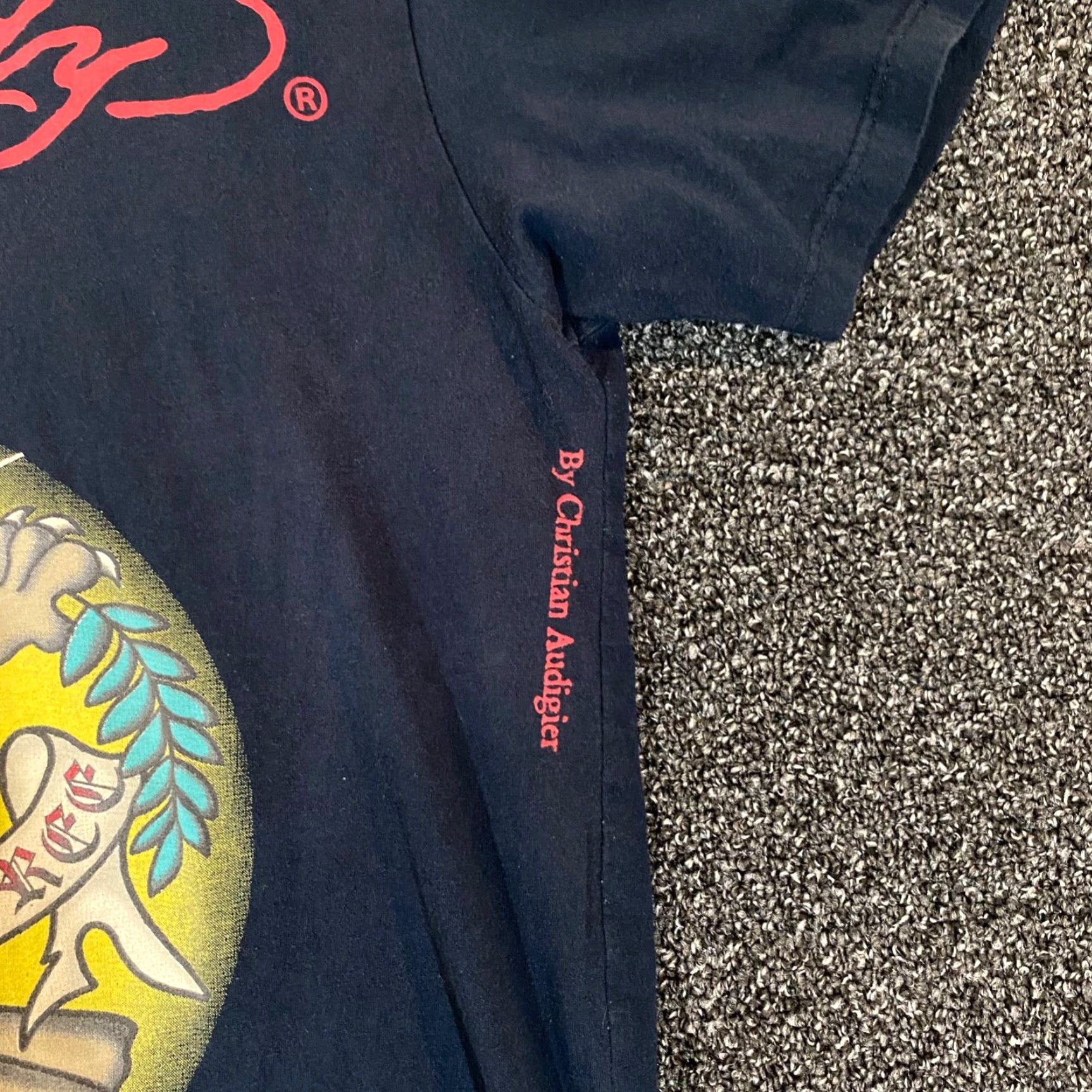 Ed Hardy VINTAGE Ed Hardy Shirt Mens Large Black Tee Born Free Bird Christian Audigier S/S Y2K T-Shirt Men Black Graphic Print Crew Neck Short Sleeve Size US L / EU 52-54 / 3 - 6 Thumbnail