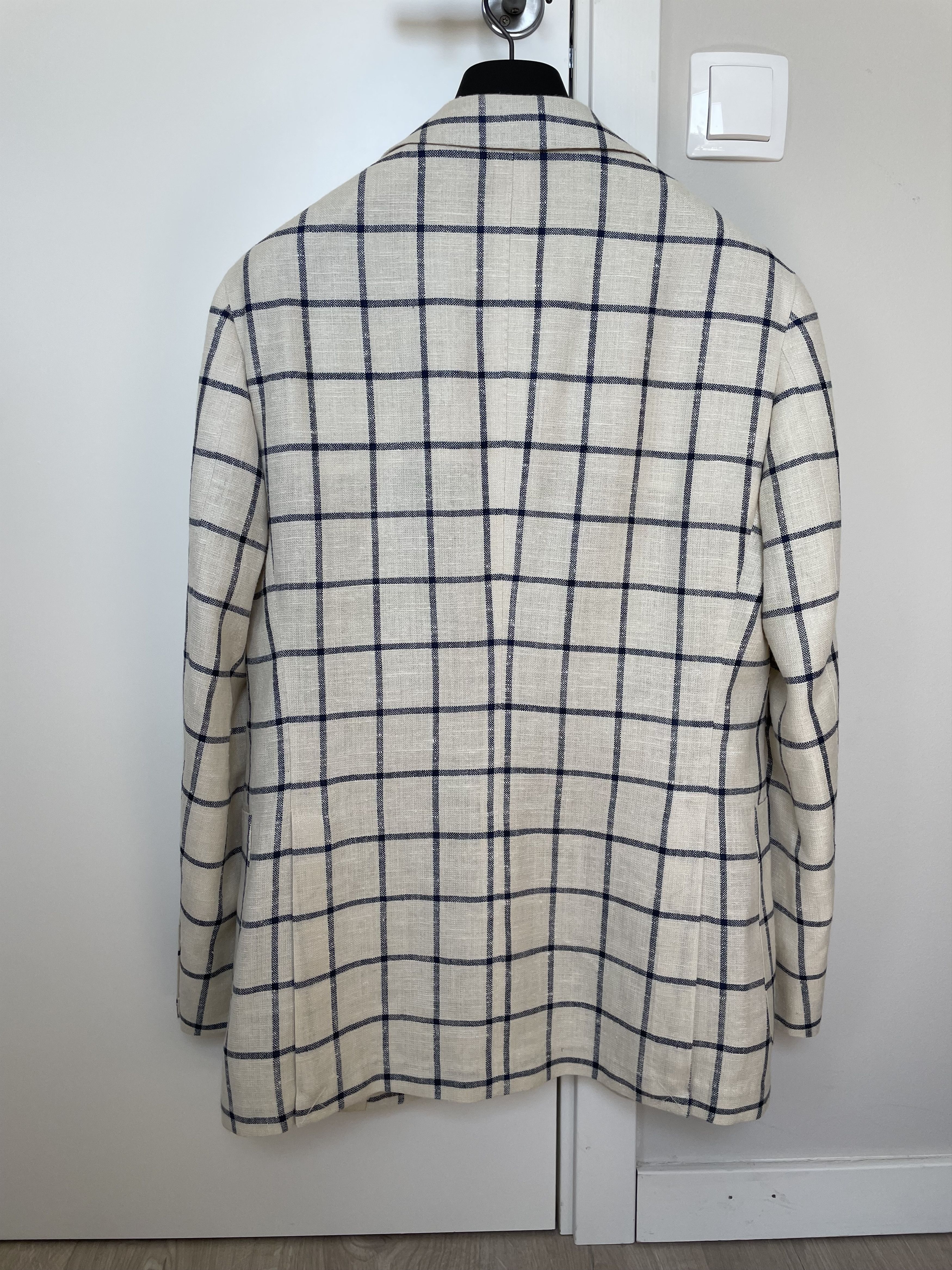 Suitsupply NWT Suitsupply cream blue windowpane jacket, size 38R\EU48 Size 38R - 3 Thumbnail