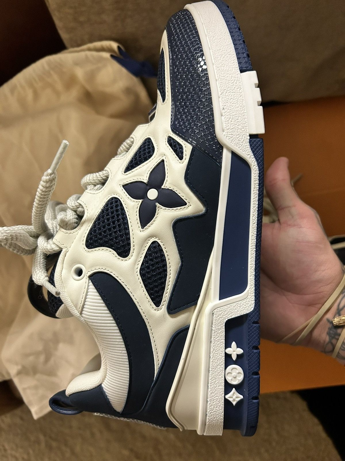 Louis Vuitton Louis Vuitton Skate Sneaker “Marine” “Navy” Size US 10 / EU 43 - 10 Thumbnail