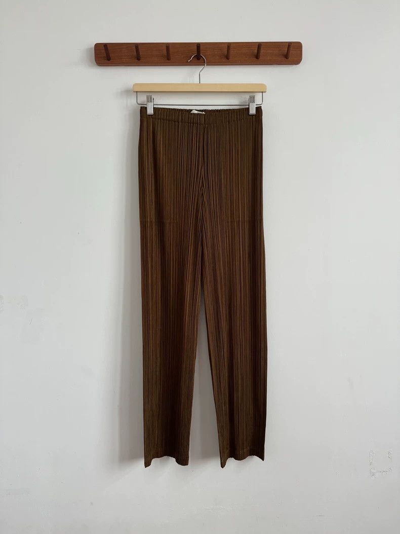 Issey Miyake Issey Miyake size:3 Brown pleated pants Size 42" / US 20 - 1 Thumbnail
