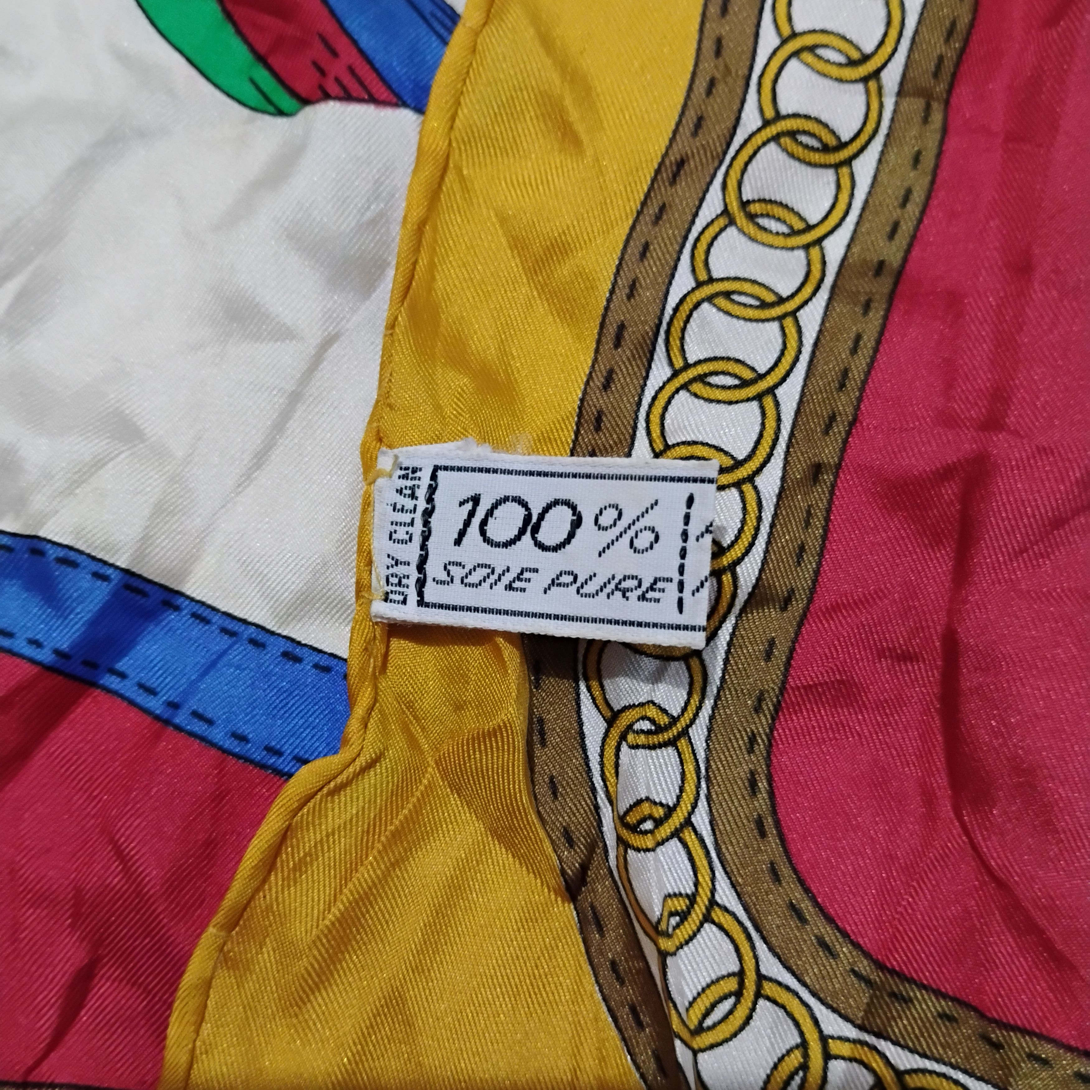 Celine Vintage Celine Les Cocardes Pure Silk Scarf Size ONE SIZE - 4 Thumbnail