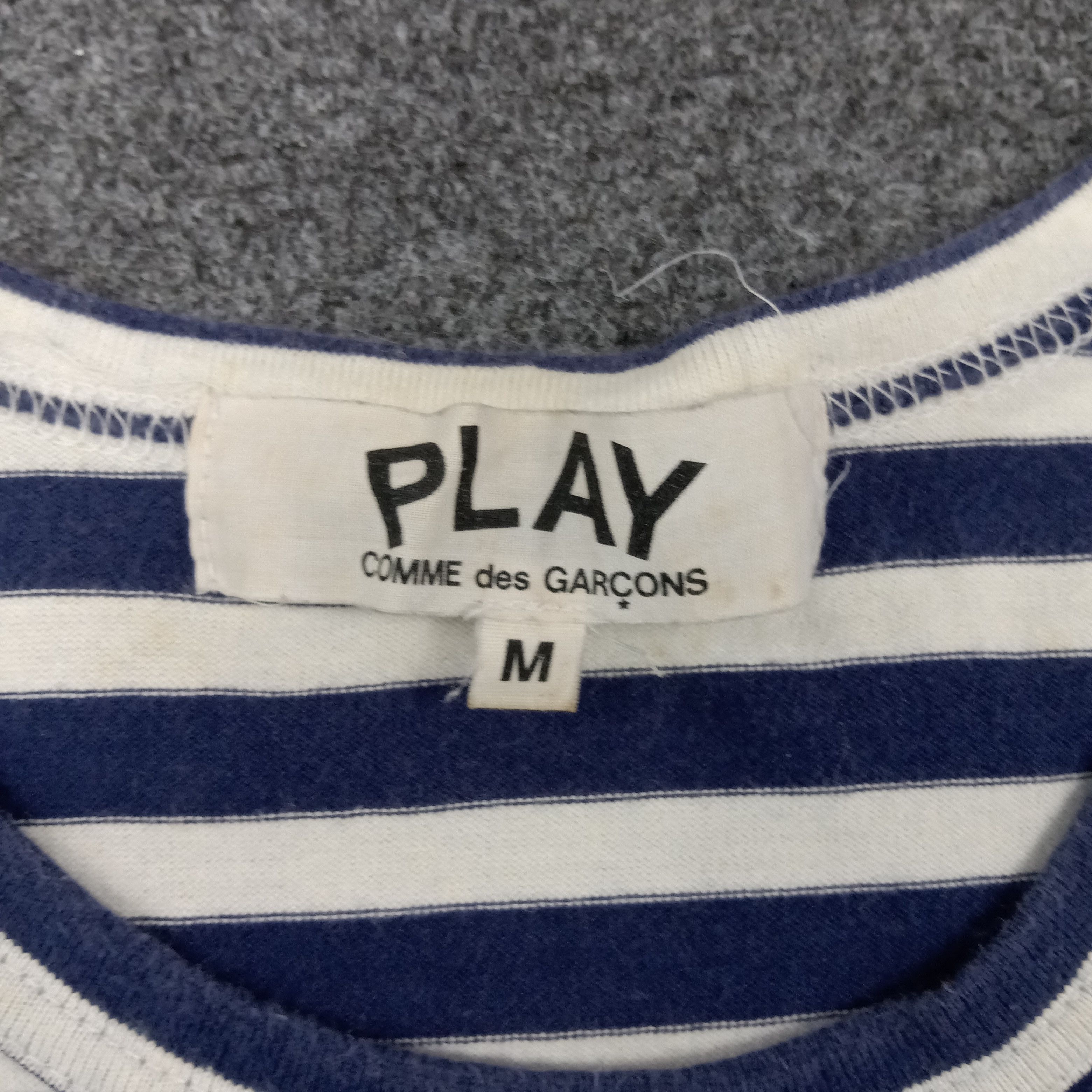 Comme des Garcons PLAY × Japanese Brand × Vintage Comme Des Garcons Play Japanese Brand Striped Tshirt Size XS / US 0-2 / IT 36-38 - 3 Thumbnail