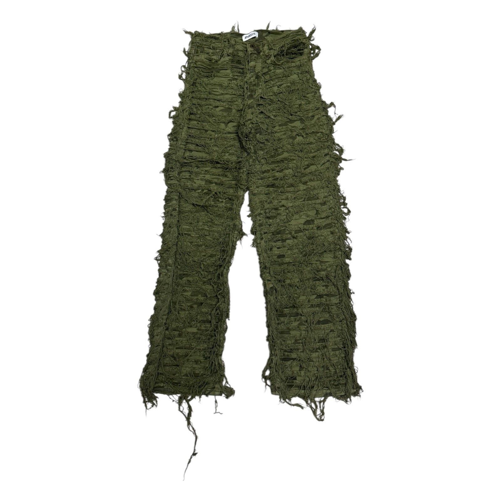 Other APHRODITE Camo Shredded Army Denim Jeans Pants Womens 28x30 Size 28" / US 6 / IT 42 - 1 Thumbnail