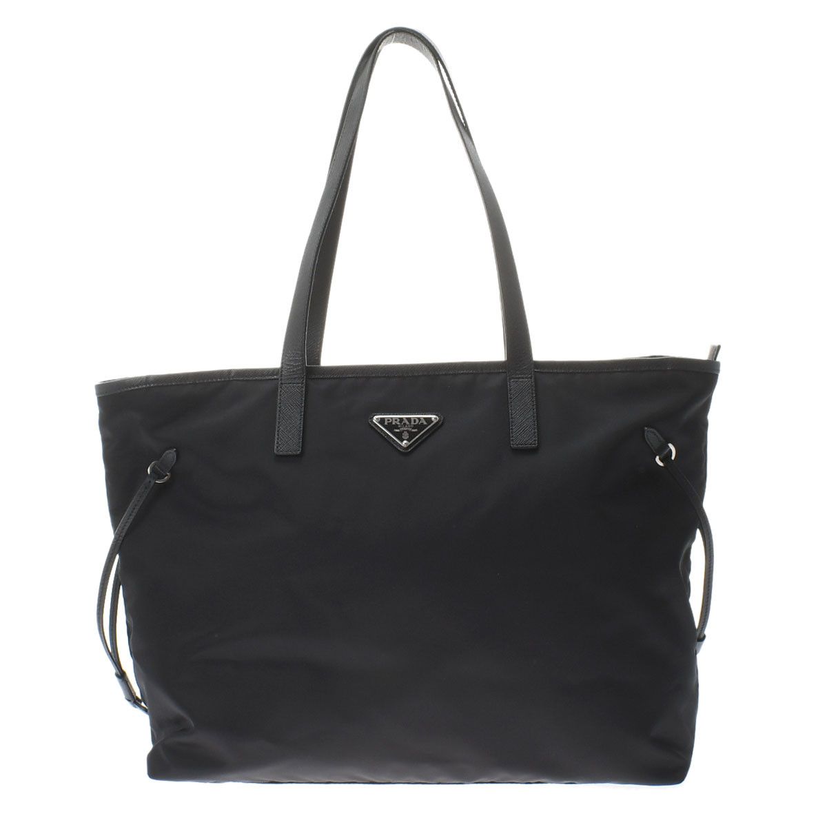 Prada Prada Hardware Nylon Tote Bag Black Silver Grailed