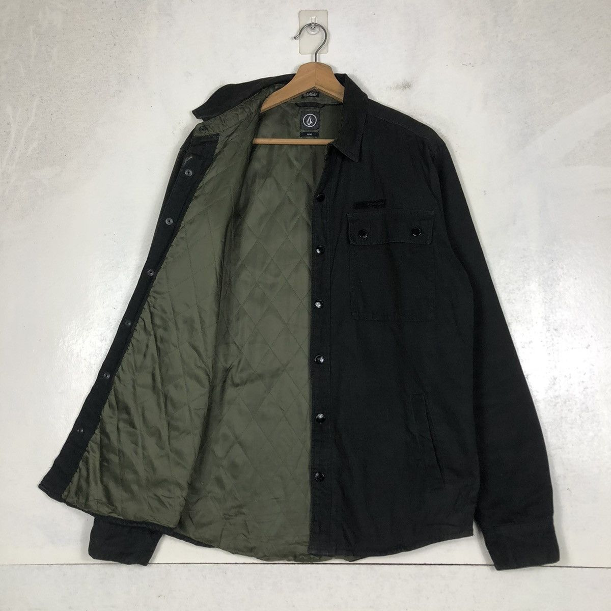 Japanese Brand 📌VINTAGE BIKER WOOL JACKET VOLCOM CARGO POCKET Size US M / EU 48-50 / 2 - 12 Thumbnail