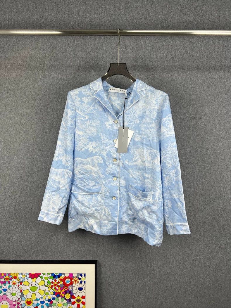 Dior Dior Silk Shirt Jacket with Zoo Print - dmc Size US S / EU 44-46 / 1 - 1 Thumbnail