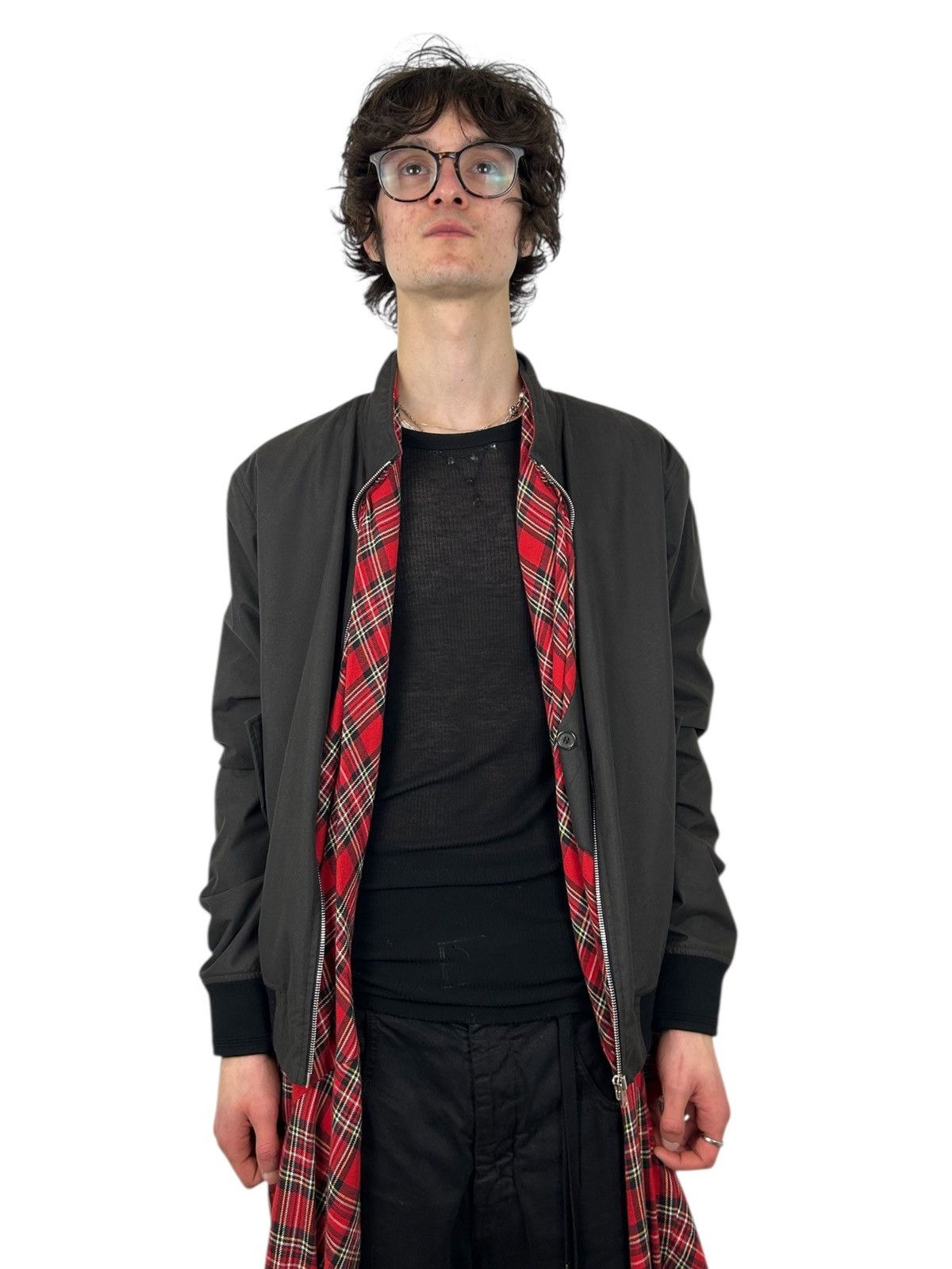 Y/Project 2018AW Runway Y/Project Tartan Tie Bomber Jacket (L) Size US L / EU 52-54 / 3 - 1 Thumbnail