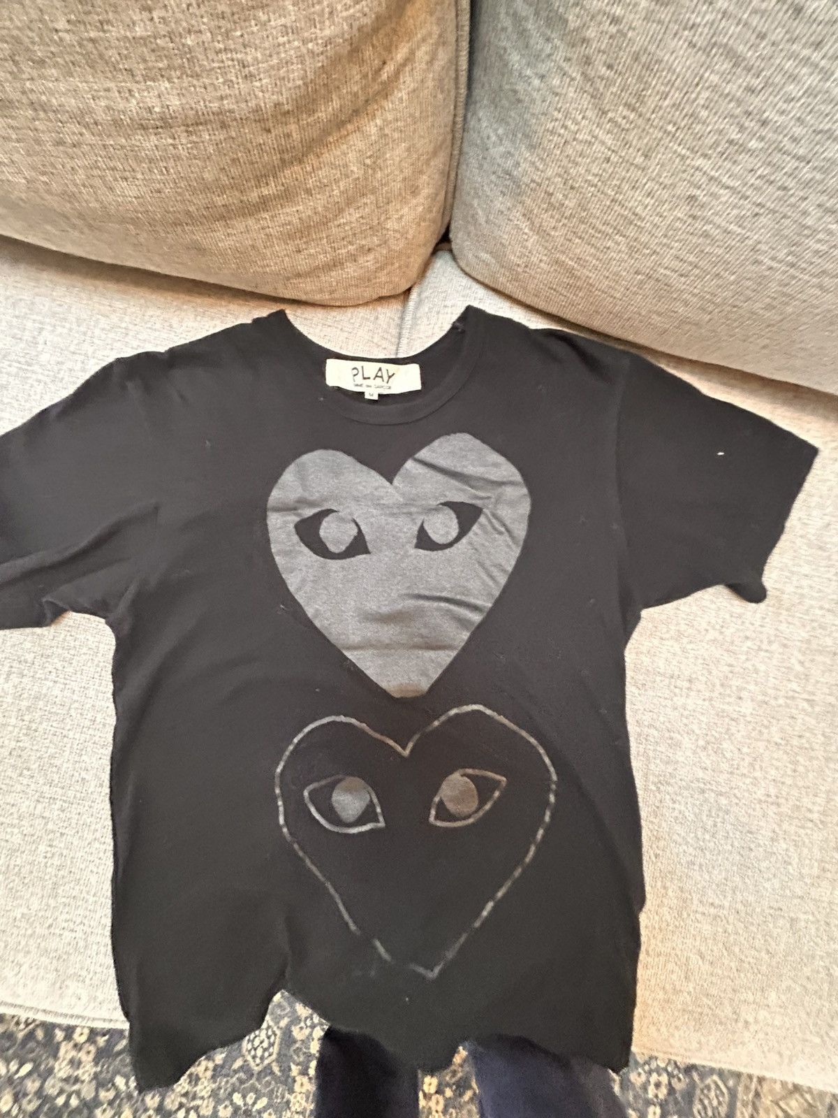 Comme des Garcons PLAY Comme des garçons play heart tee black Size US M / EU 48-50 / 2 - 3 Thumbnail