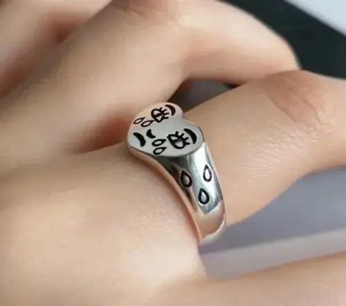 Japanese Brand Silver color crying heart ring Size ONE SIZE - 4 Thumbnail