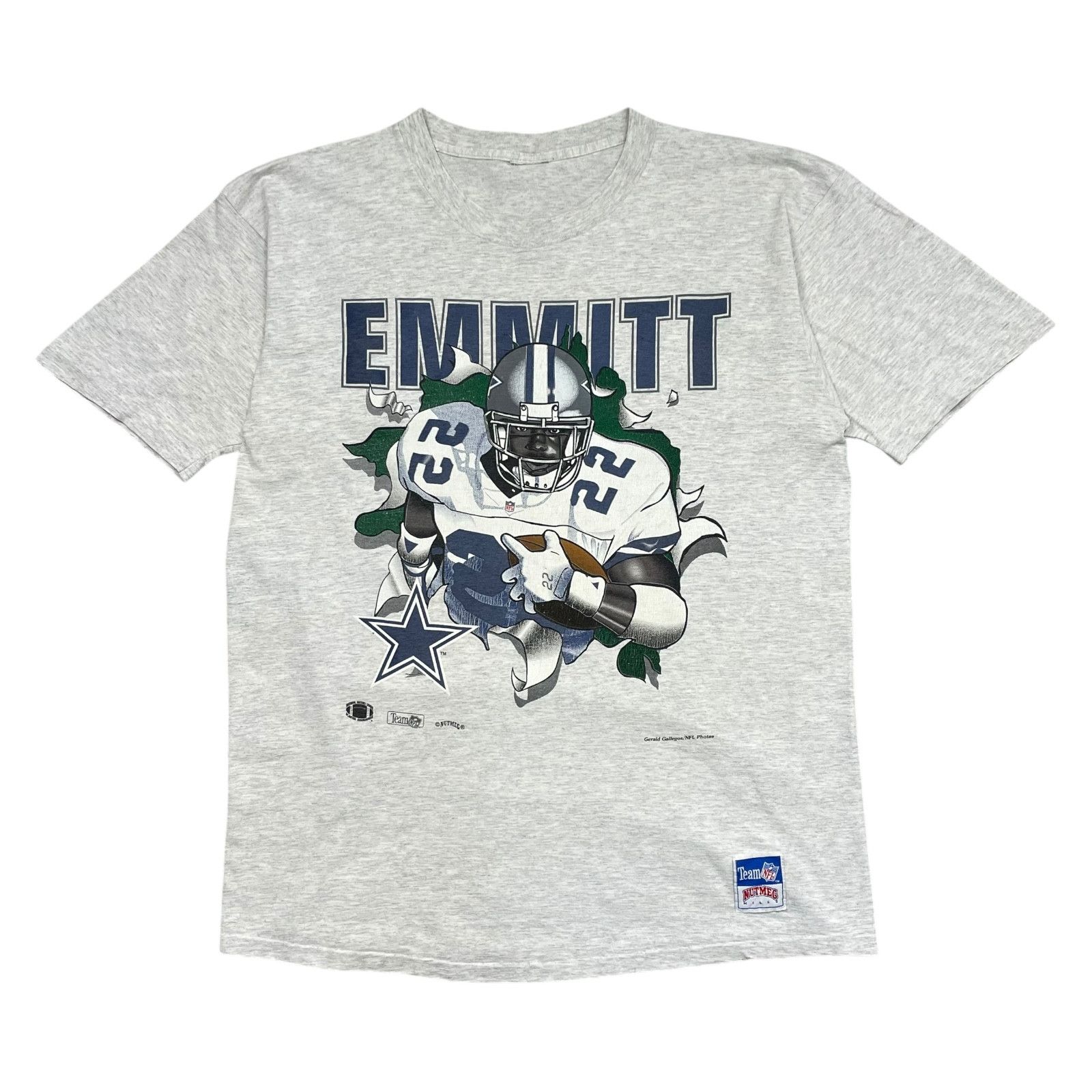 NFL VTG 90s EMMITT SMITH DALLAS COWBOYS NUTMEG BREAK THROUGH Size US XL / EU 56 / 4 - 1 Thumbnail