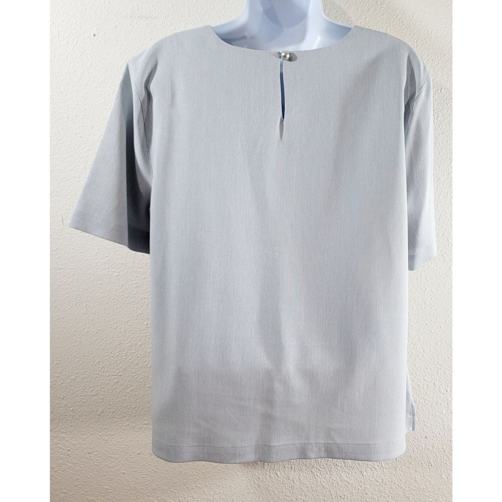 Other Draper's & Damon's Gray Round Neck Short Sleeve Top Large Size L / US 10 / IT 46 - 3 Thumbnail