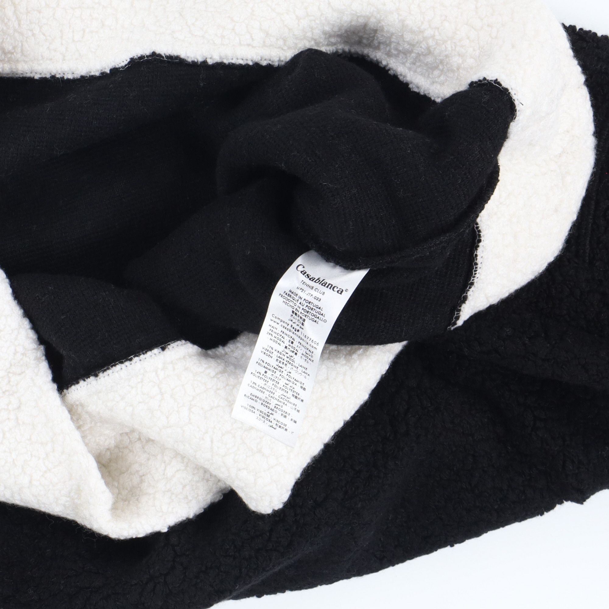 Casablanca Black and White Fleece Logo Sweatshirt Size US XS / EU 42 / 0 - 5 Thumbnail