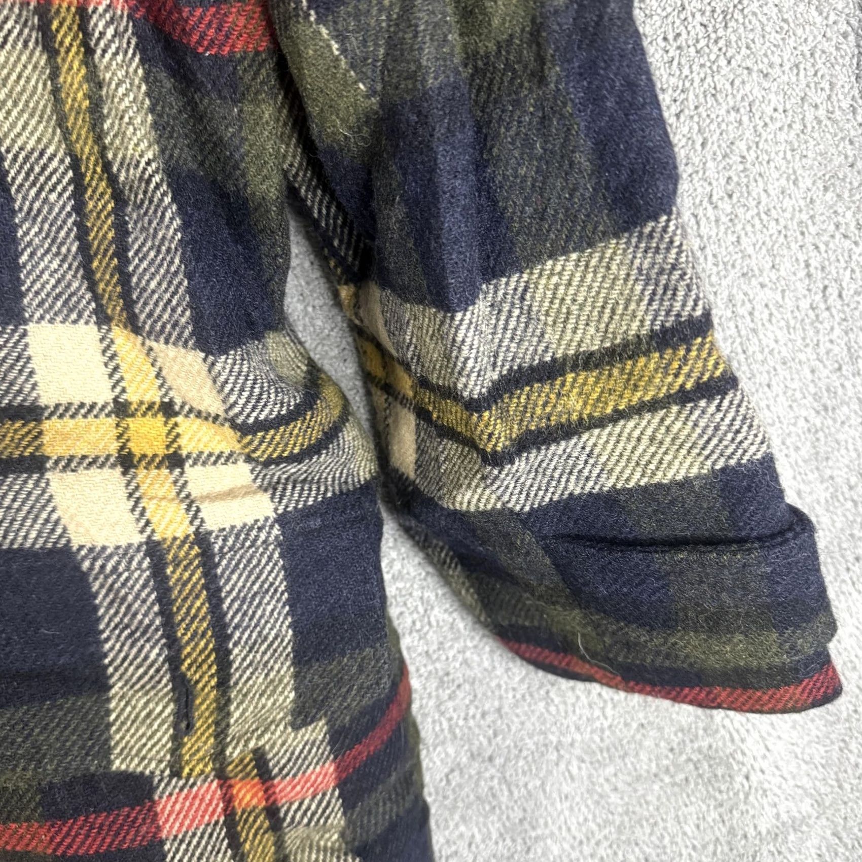 Ralph Lauren Ralph Lauren Jacket Womens Large Blue Plaid Wool Pea Coat Quilted Lined Pockets Size L / US 10 / IT 46 - 3 Thumbnail