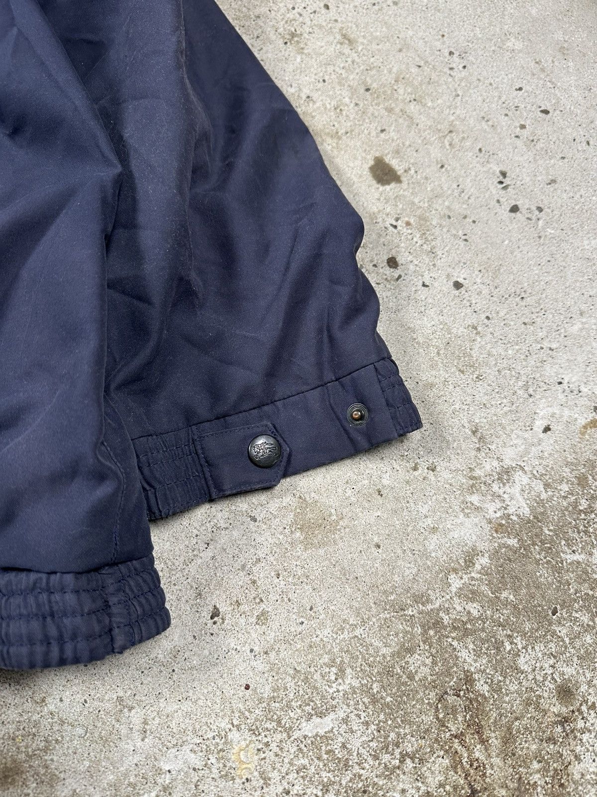 Burberry Vintage 90s Burberry’s Navy Track Jacket Half Button Logo Size US XL / EU 56 / 4 - 3 Thumbnail
