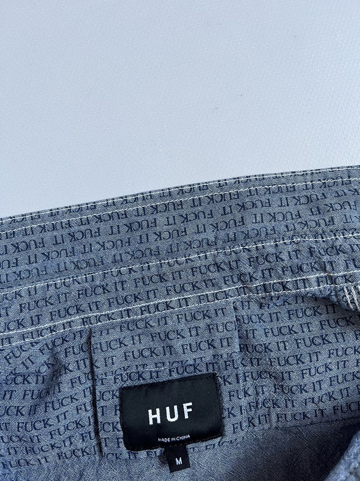 Huf × Thrasher HUF Unisex Blue Chambray Workwear Cat Eye Button Up Shirt Size US M / EU 48-50 / 2 - 8 Thumbnail