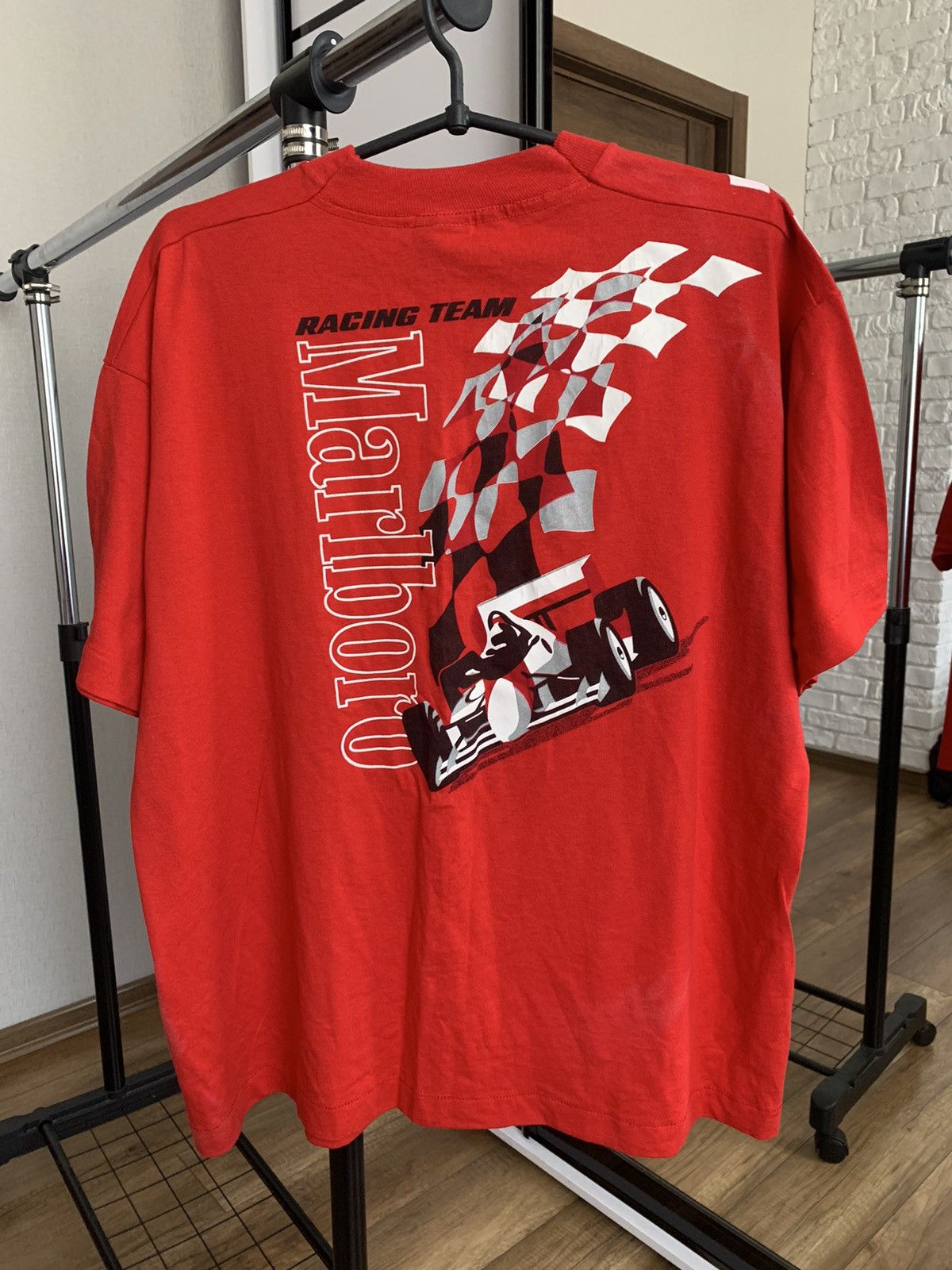 Marlboro Marlboro Racing Team T-Shirt Vintage 80s USA Size US XL / EU 56 / 4 - 1 Thumbnail