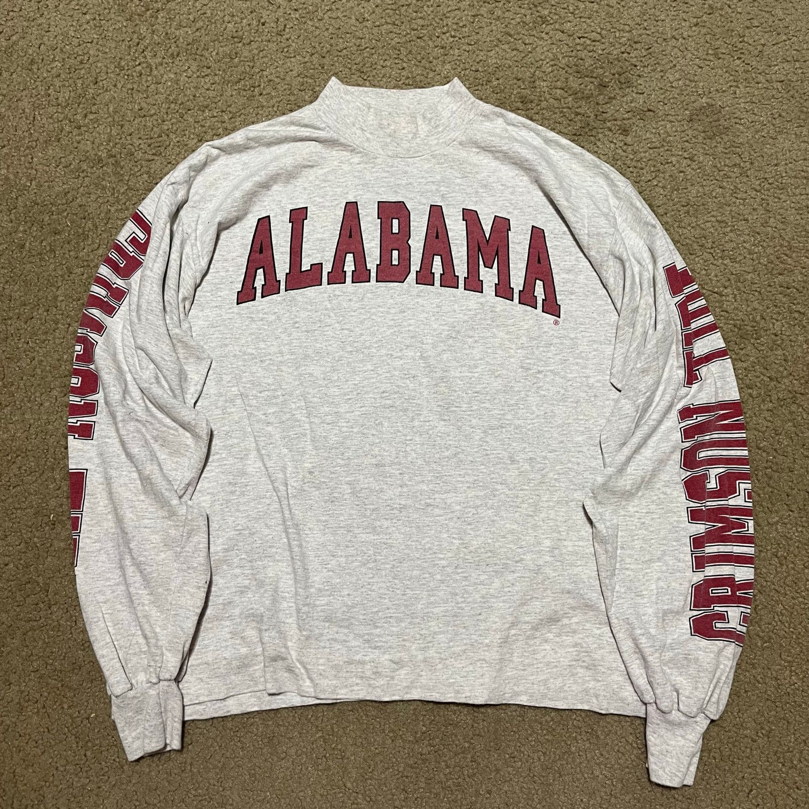 Other Vtg Alabama Crimson Tide Sleeve Logo Long Sleeve Turtle Neck Size US L / EU 52-54 / 3 - 1 Thumbnail