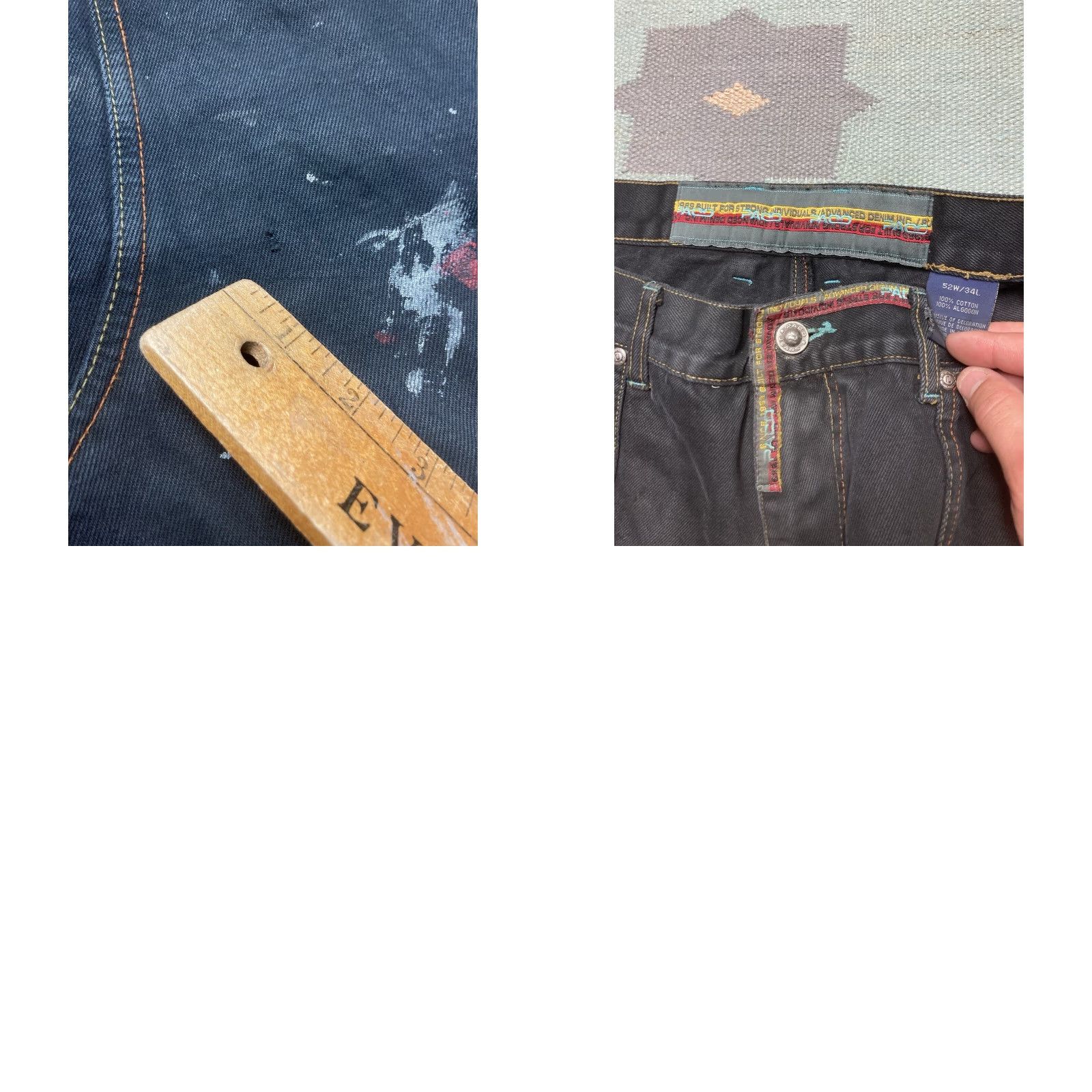 Vintage VINTAGE PACO Jeans Wide-Leg 50x33 Black Mens Size US 34 / EU 50 - 9 Thumbnail