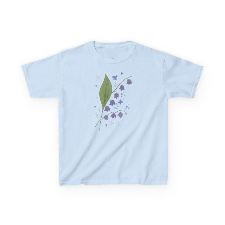 Other Blue Whimsical Lily of the Valley Print Baby Tee Size L / US 10 / IT 46 - 1 Thumbnail