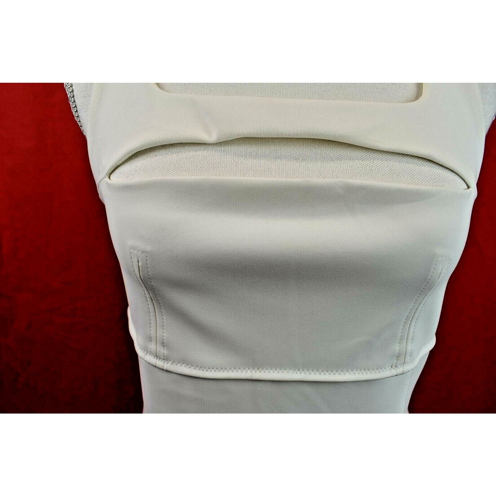 Balenciaga BALENCIAGA WHITE SLEEVELES SQUARE NECK DRESS 38 FRANCE $689 Size S / US 4 / IT 40 - 7 Thumbnail