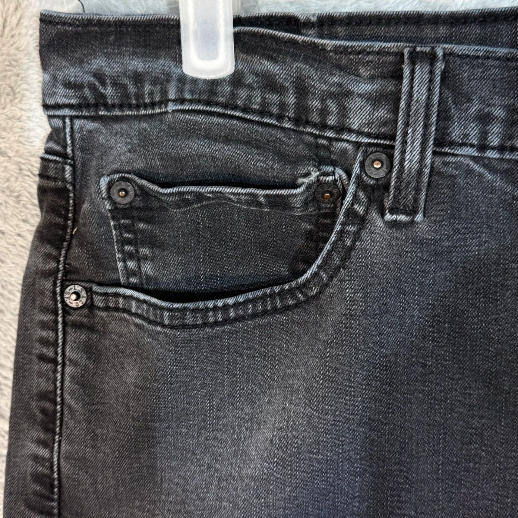 Levi's Levi’s 512 Jeans Men’s Slim Tapered 34x30 Black Denim Stretch 5-Pocket Zipper Fly Regular Size XS? Size US 34 / EU 50 - 3 Thumbnail