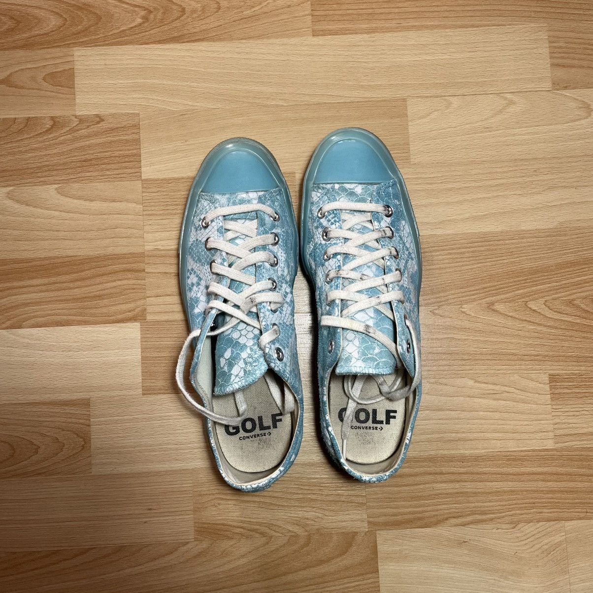 Converse × Golf le Fleur Golf Le Fleur x Chuck 70 Low Blue Python Sneakers Size US 9.5 / EU 42-43 - 5 Thumbnail