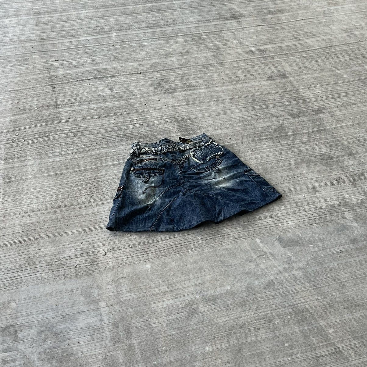 Raw State Raw Live Style Vintage Denim Skirt Size M / US 6-8 / IT 42-44 - 11 Thumbnail