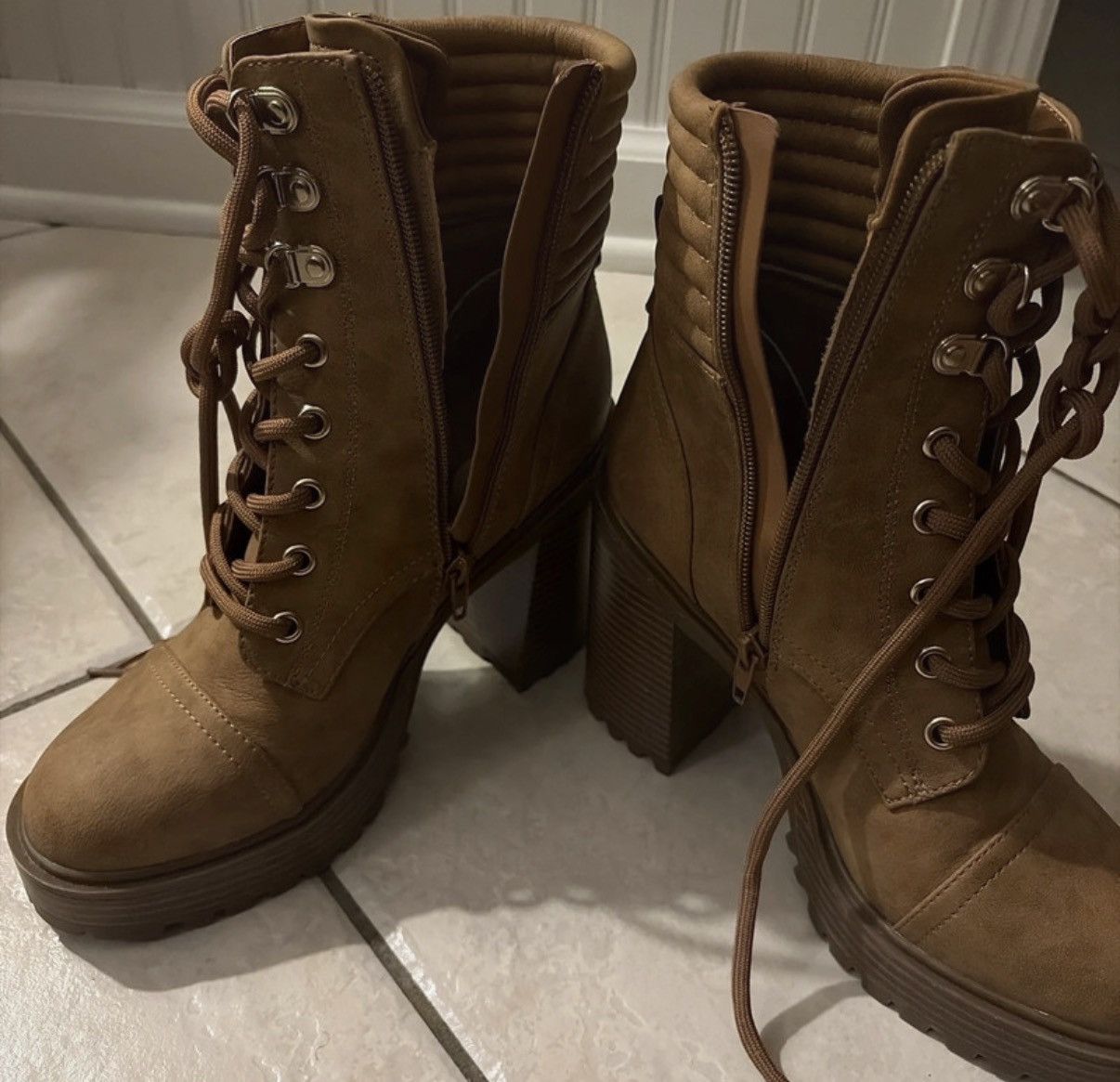 Guess Brown ankle combat boots Size US 7 / IT 37 - 1 Thumbnail