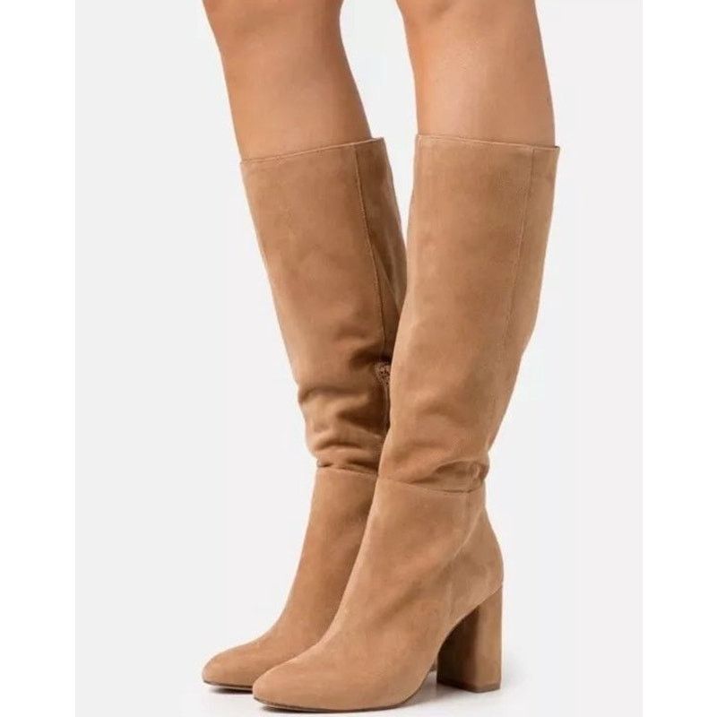 Steve Madden STEVE MADDEN Women’s Suede Block Heel Knee High Boots Sz 11M Size US 11 / IT 41 - 1 Thumbnail