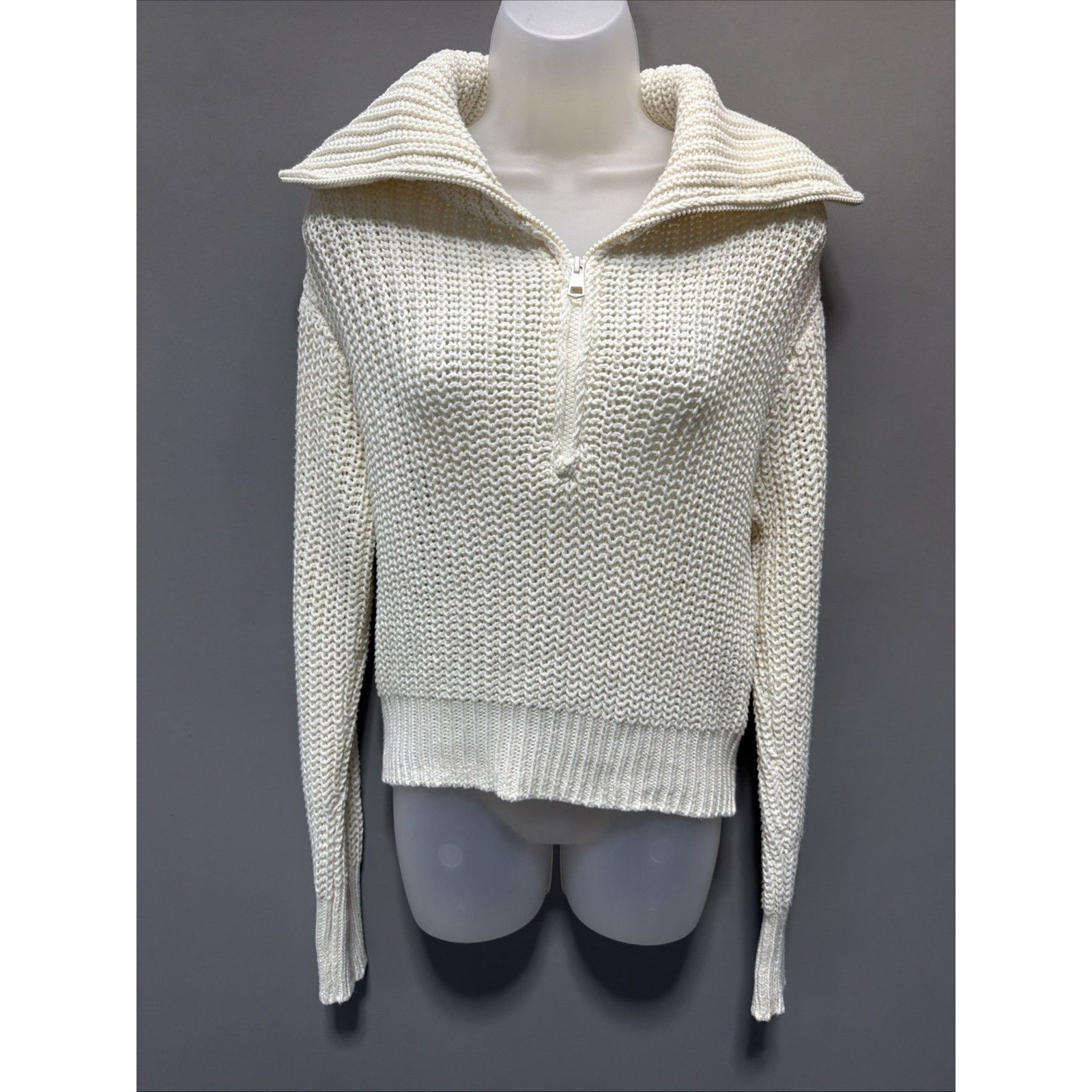American Eagle Outfitters American Eagle Womens Ivory Knit Oversized Sweater XS Size XS / US 0-2 / IT 36-38 - 1 Thumbnail