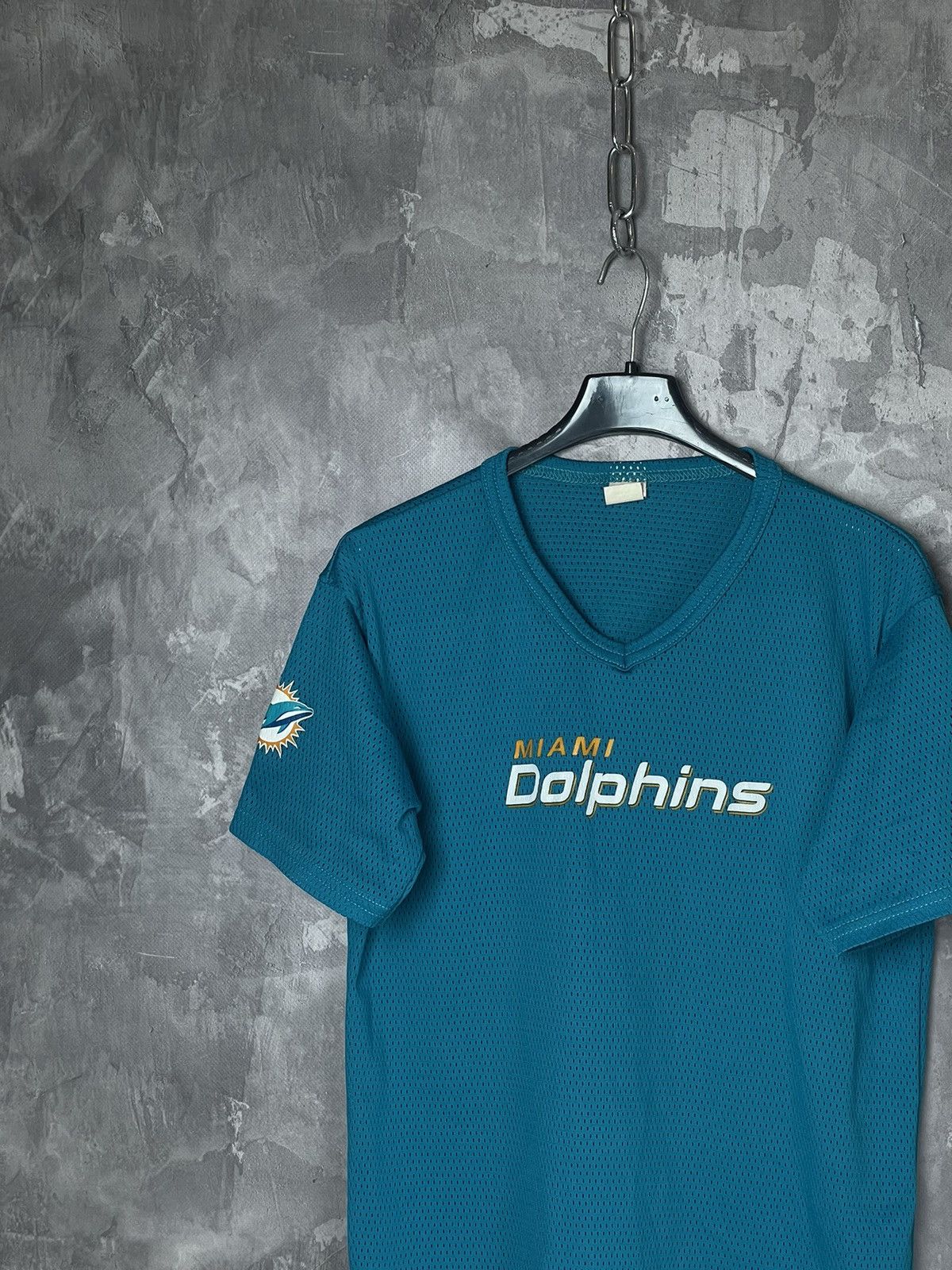 NFL Crazy Vintage 90s Miami Dolphins NFL Baseball Jersey Unique Size US L / EU 52-54 / 3 - 3 Thumbnail