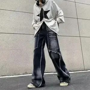 Jean Opium Cargo Embroidery Baggy Jeans, Streetwear Utility Jeans Size US 34 / EU 50 - 3 Thumbnail