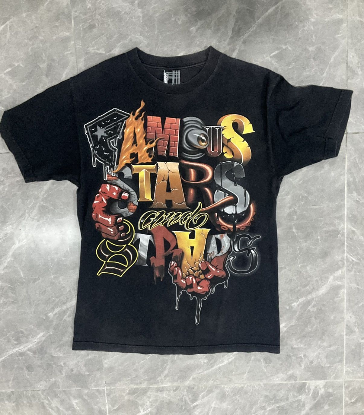 Famous Stars And Straps × Vintage Vintage Y2k Streetwear Famous Stars Big Print Size US M / EU 48-50 / 2 - 1 Thumbnail