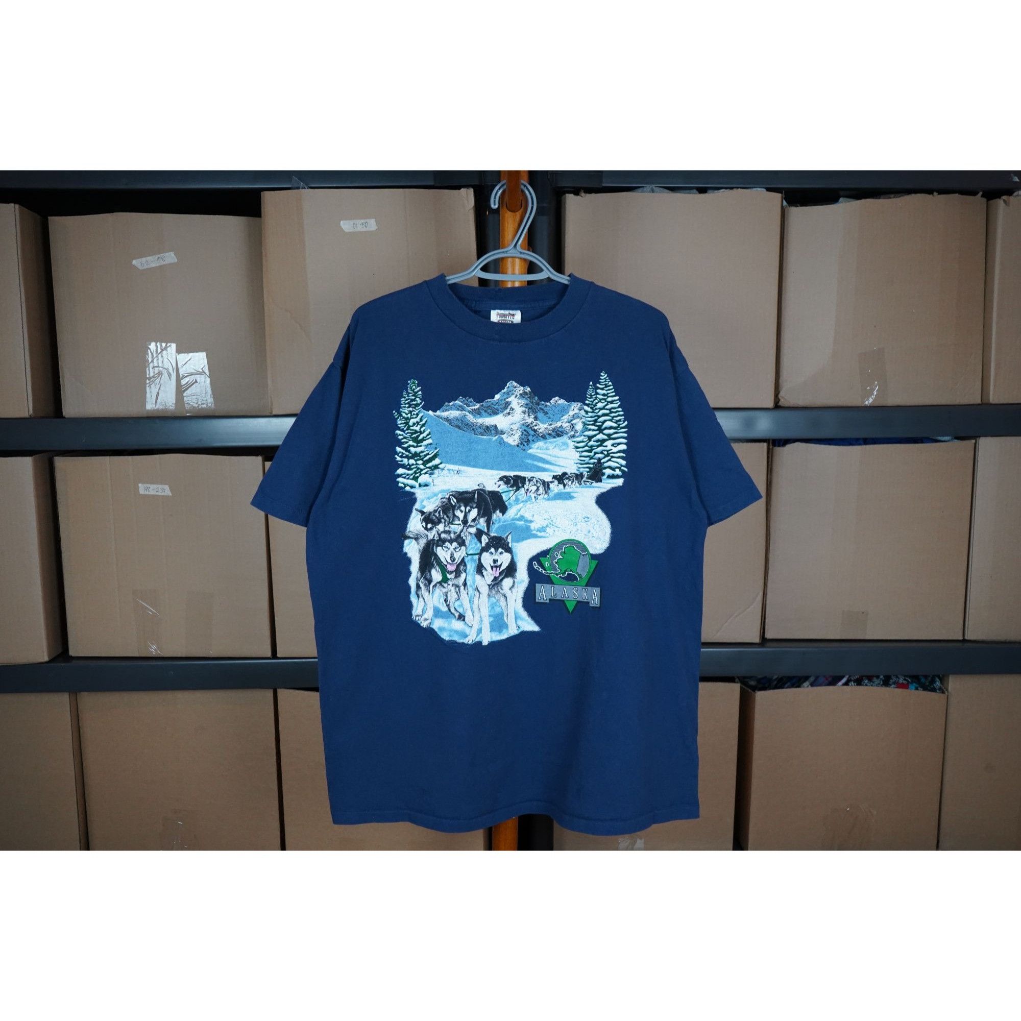 Vintage 90s Alaska Nature Theme Art Vintage Tshirt - Men's XL - #304 Size US XL / EU 56 / 4 - 1 Thumbnail