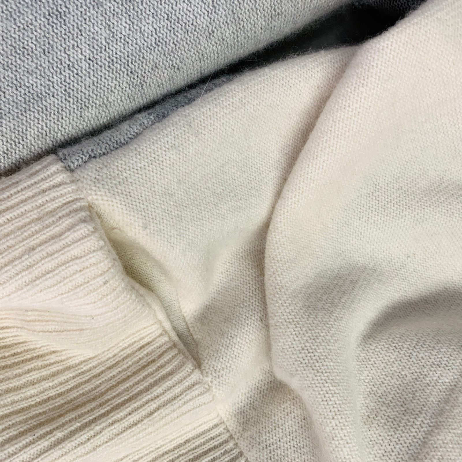 Other BLACK GOAT M Grey Cream Cashmere Stripe Open Front Cardigan Size M / US 6-8 / IT 42-44 - 8 Thumbnail