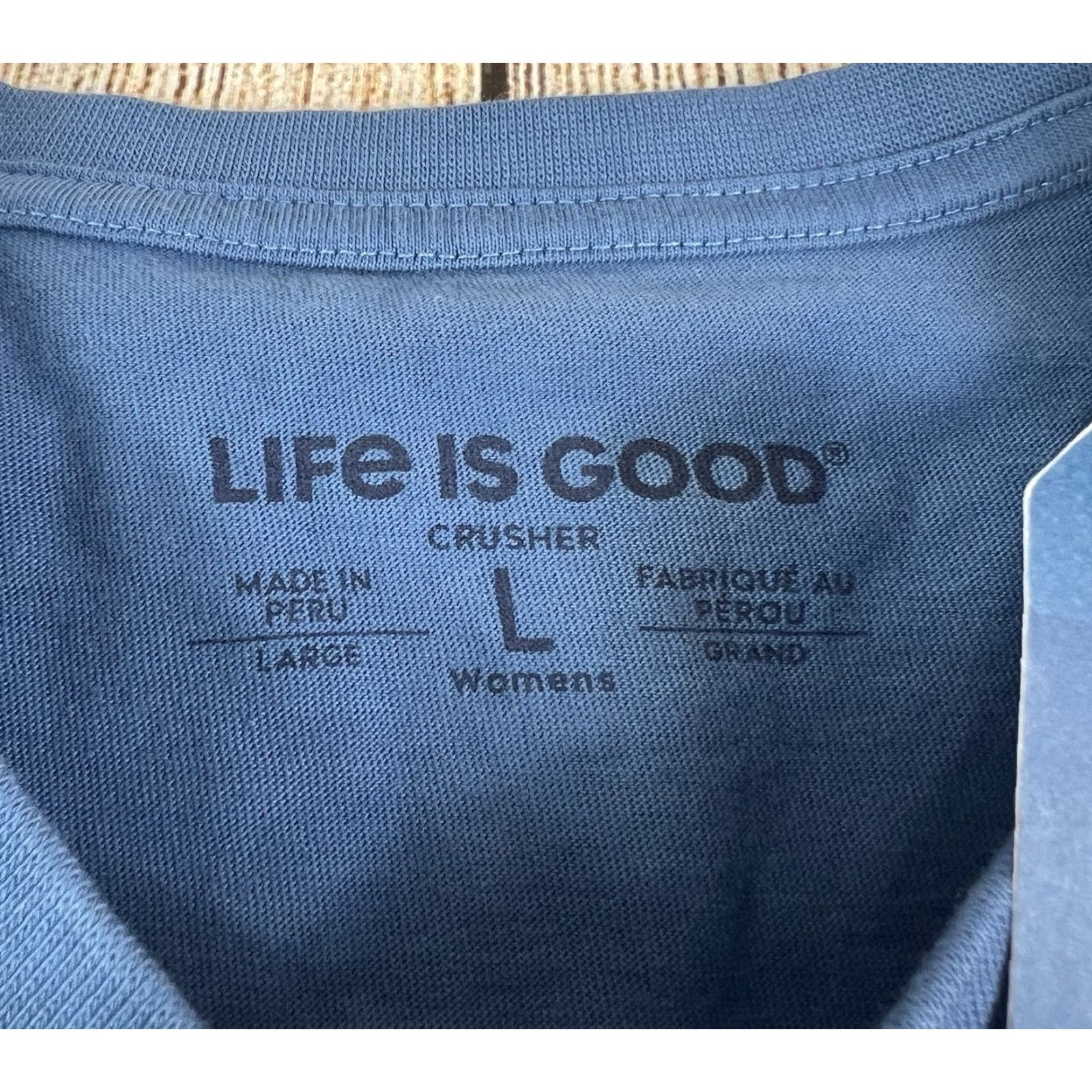 Life is Good VINTAGE Life is Good Women’s T Shirt Blue L/S Crusher Peace Snowman Large Size L / US 10 / IT 46 - 2 Thumbnail