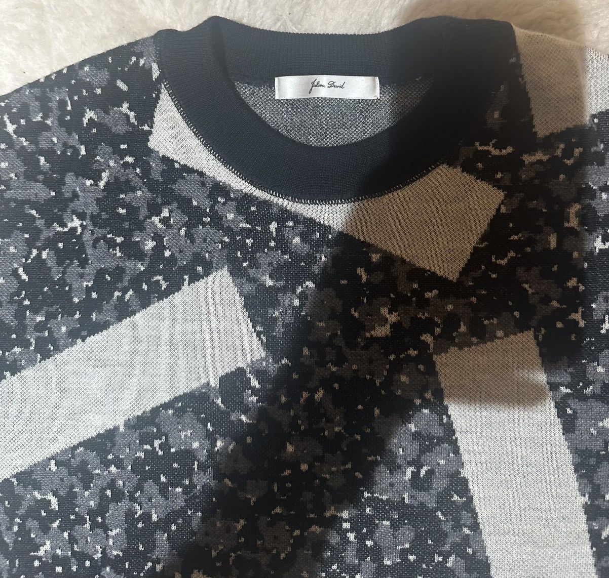 JULIEN DAVID Julien David Grey Pattern Sweater Size US M / EU 48-50 / 2 - 3 Thumbnail
