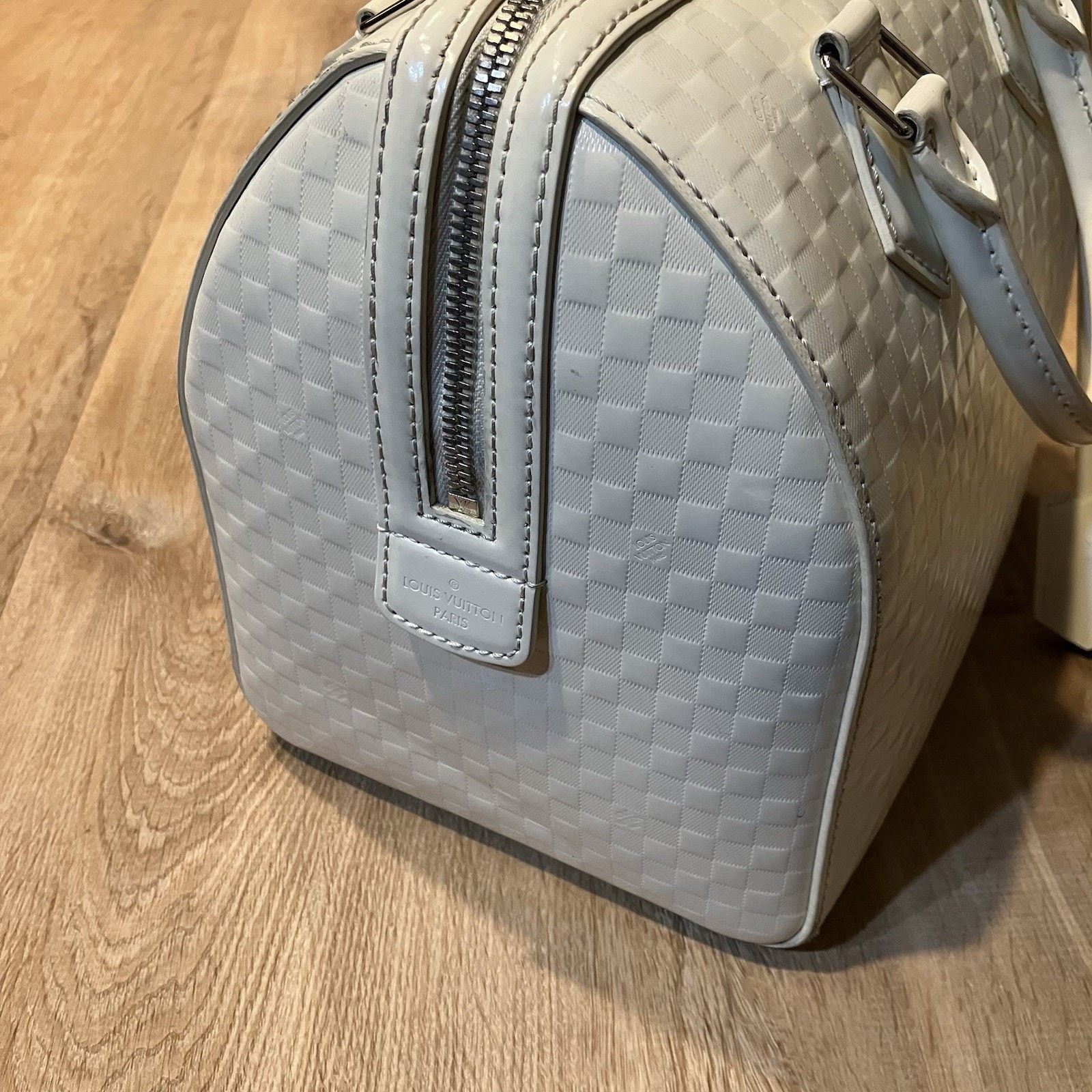 Louis Vuitton Louis Vuitton Damier Facet Speedy Cube White Cream Hand Bag Size ONE SIZE - 6 Thumbnail