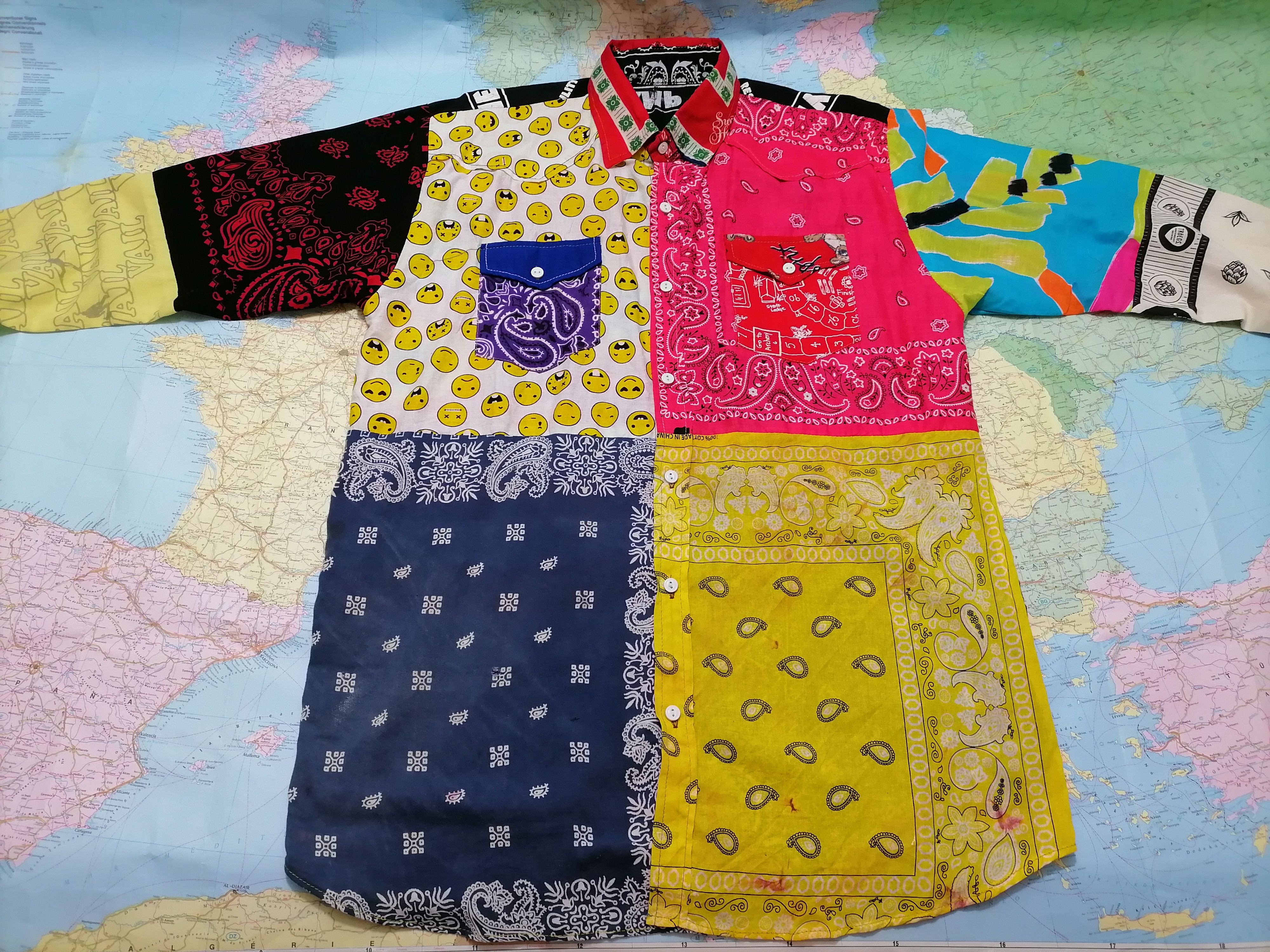 Other Vintage Patchwork Shirt long sleeve , Size Large Size US L / EU 52-54 / 3 - 1 Thumbnail