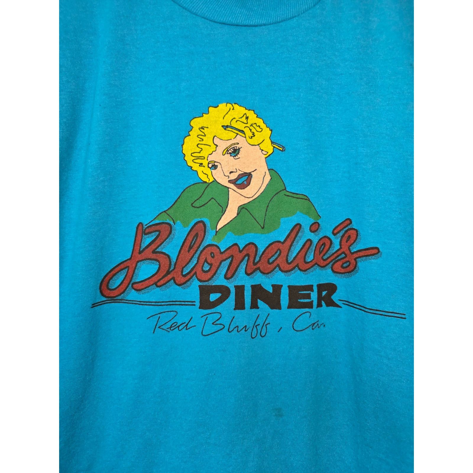 Jerzees × Vintage Vintage Blondie's Diner Shirt Red Bluff S Blue Tee 80s VTG Size US S / EU 44-46 / 1 - 2 Thumbnail