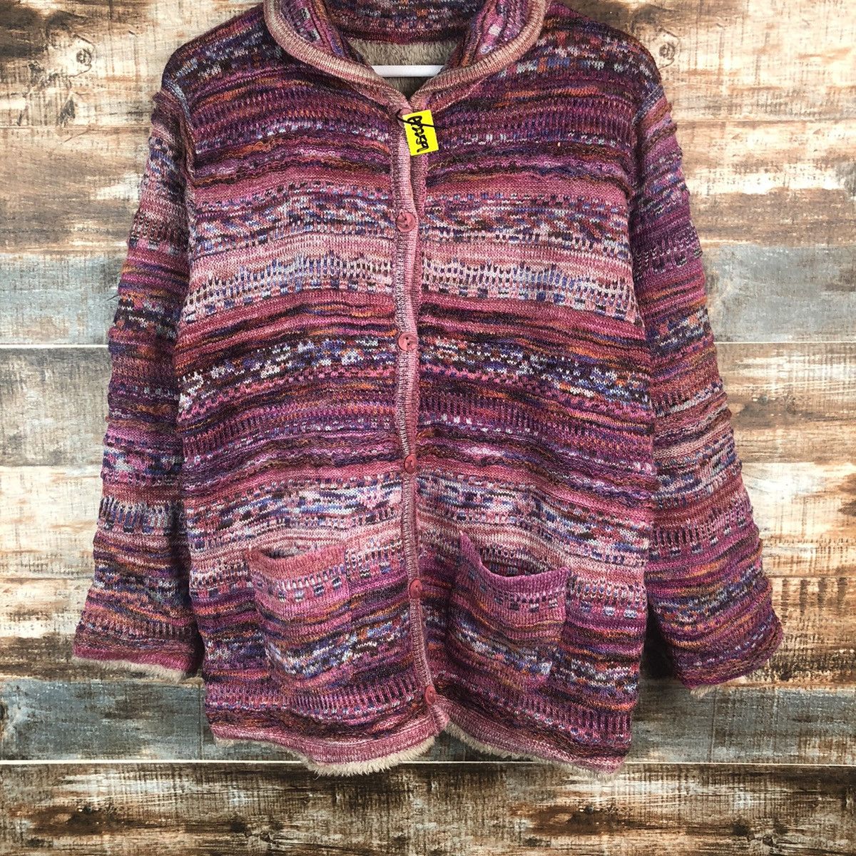Homespun Knitwear Japanese Brand Purple Cardigan Knitwear #A2259 Size US M / EU 48-50 / 2 - 3 Thumbnail