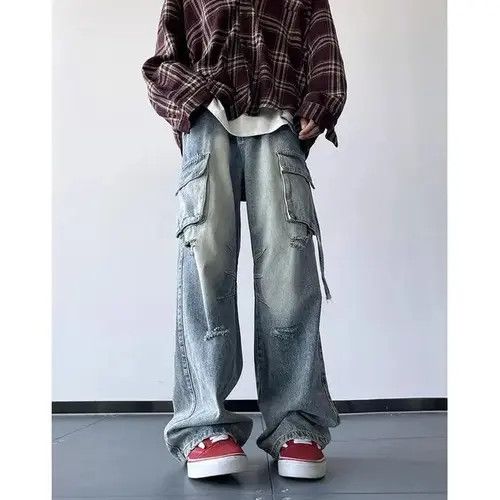 Pieces Uniques Ripped Holes Cargo jeans Size US 32 / EU 48 - 1 Thumbnail